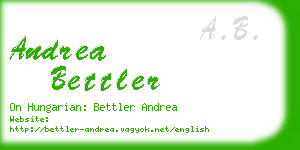 andrea bettler business card